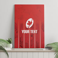 Custom Canada Rugby 2026 Canvas Wall Art Maple Leaf Striped Line Style