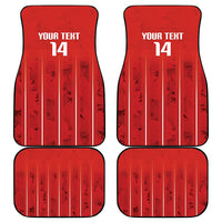 Custom Canada Rugby 2026 Car Mats Maple Leaf Striped Line Style