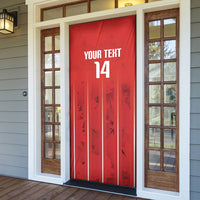 Custom Canada Rugby 2026 Door Cover Maple Leaf Striped Line Style