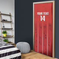 Custom Canada Rugby 2026 Door Cover Maple Leaf Striped Line Style