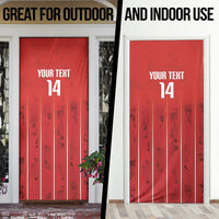 Custom Canada Rugby 2026 Door Cover Maple Leaf Striped Line Style