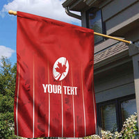 Custom Canada Rugby 2026 Garden Flag Maple Leaf Striped Line Style