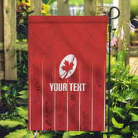 Custom Canada Rugby 2026 Garden Flag Maple Leaf Striped Line Style