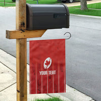 Custom Canada Rugby 2026 Garden Flag Maple Leaf Striped Line Style