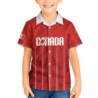 Custom Canada Rugby 2026 Hawaiian Shirt Maple Leaf Striped Line Style