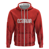 Custom Canada Rugby 2026 Hoodie Maple Leaf Striped Line Style