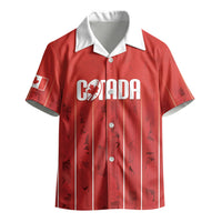 Custom Canada Rugby 2026 Kid Hawaiian Shirt Maple Leaf Striped Line Style