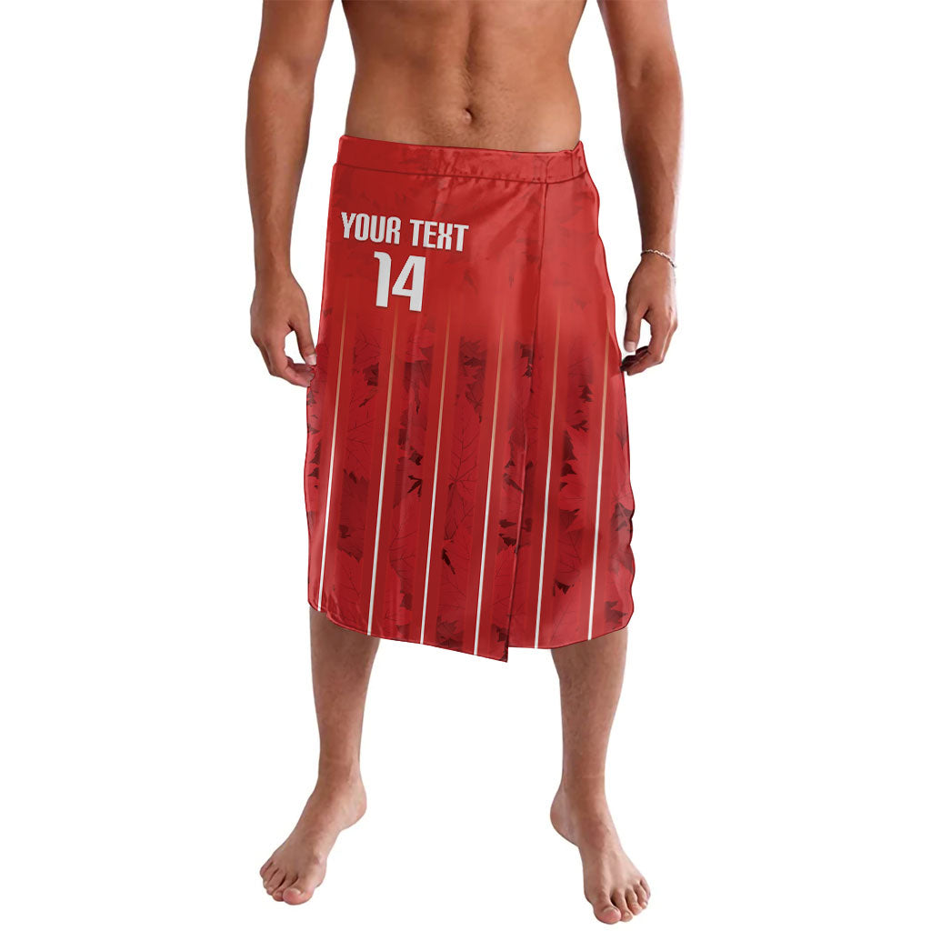 Custom Canada Rugby 2026 Lavalava Maple Leaf Striped Line Style