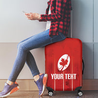 Custom Canada Rugby 2026 Luggage Cover Maple Leaf Striped Line Style