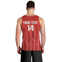 Custom Canada Rugby 2026 Men Tank Top Maple Leaf Striped Line Style