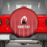 Custom Canada Rugby 2026 Spare Tire Cover Maple Leaf Striped Line Style