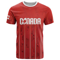 Custom Canada Rugby 2026 T Shirt Maple Leaf Striped Line Style
