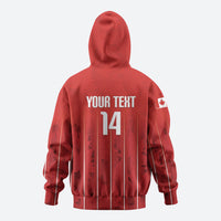 Custom Canada Rugby 2026 Zip Hoodie Maple Leaf Striped Line Style