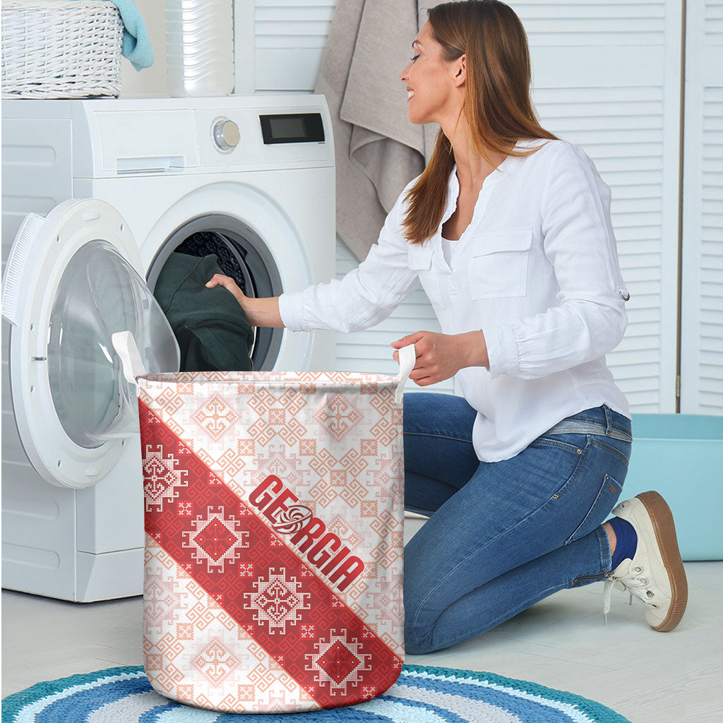 Georgia Rugby 2026 Laundry Basket Georgian Folk Pattern