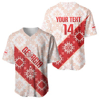 Custom Georgia Rugby 2026 Baseball Jersey Georgian Folk Pattern