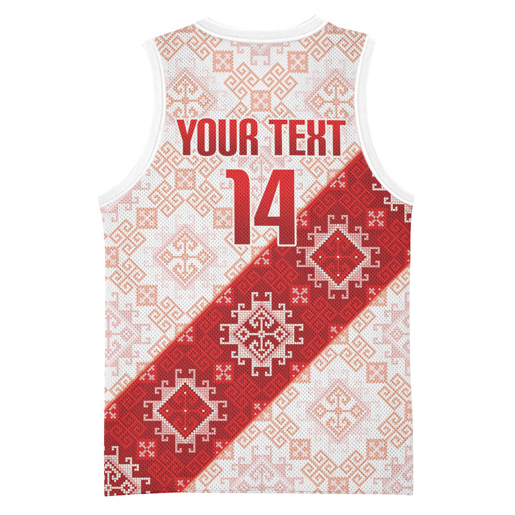 Custom Georgia Rugby 2026 Basketball Jersey Georgian Folk Pattern