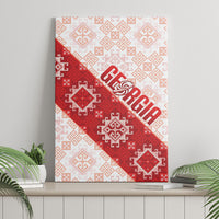 Georgia Rugby 2026 Canvas Wall Art Georgian Folk Pattern