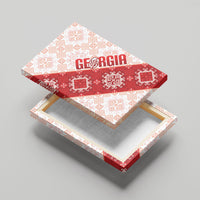 Georgia Rugby 2026 Canvas Wall Art Georgian Folk Pattern