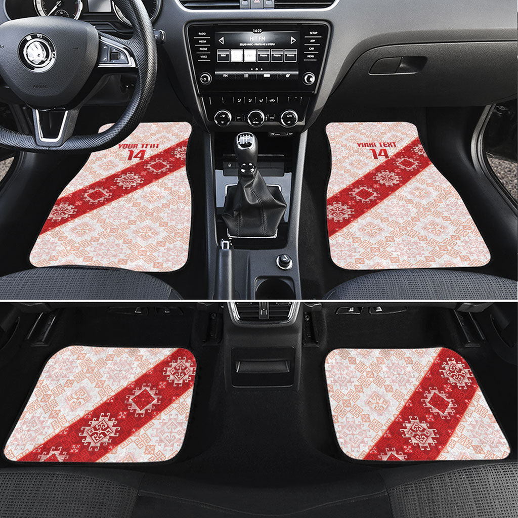 Custom Georgia Rugby 2026 Car Mats Georgian Folk Pattern