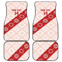 Custom Georgia Rugby 2026 Car Mats Georgian Folk Pattern
