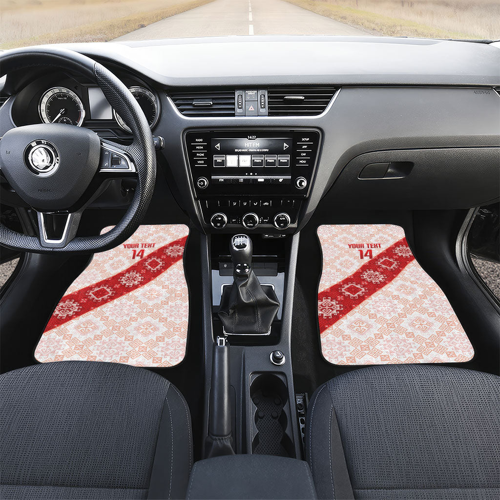 Custom Georgia Rugby 2026 Car Mats Georgian Folk Pattern