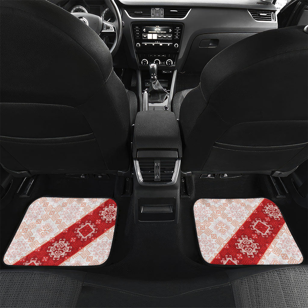 Custom Georgia Rugby 2026 Car Mats Georgian Folk Pattern