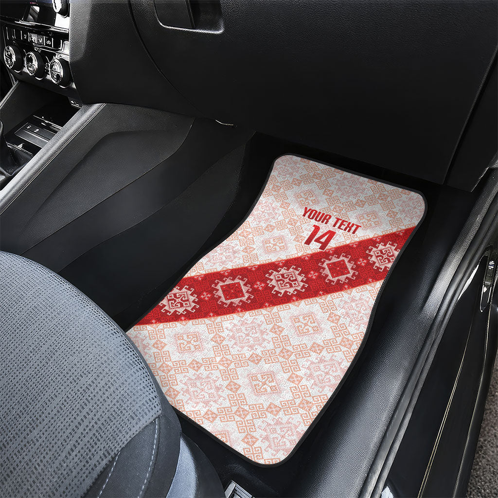 Custom Georgia Rugby 2026 Car Mats Georgian Folk Pattern