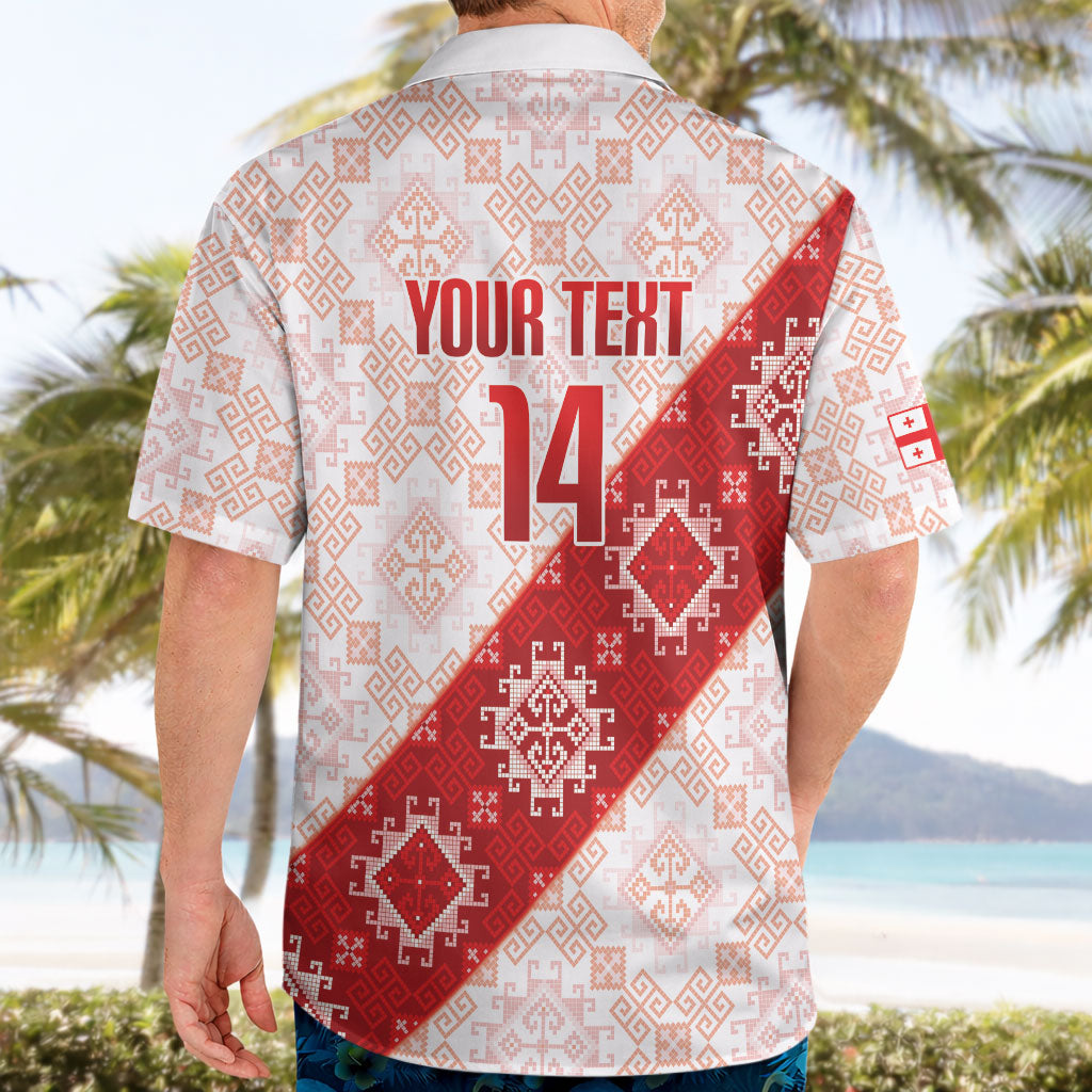 Custom Georgia Rugby 2026 Hawaiian Shirt Georgian Folk Pattern