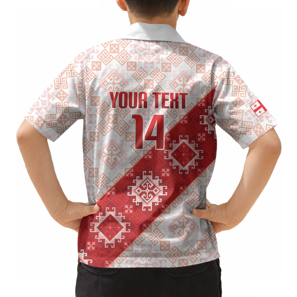 Custom Georgia Rugby 2026 Hawaiian Shirt Georgian Folk Pattern