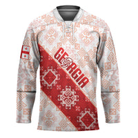Custom Georgia Rugby 2026 Hockey Jersey Georgian Folk Pattern