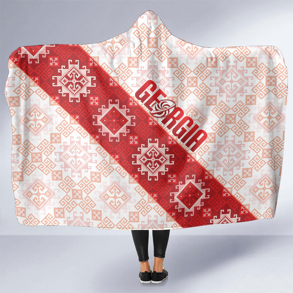 Georgia Rugby 2026 Hooded Blanket Georgian Folk Pattern