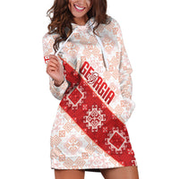 Custom Georgia Rugby 2026 Hoodie Dress Georgian Folk Pattern