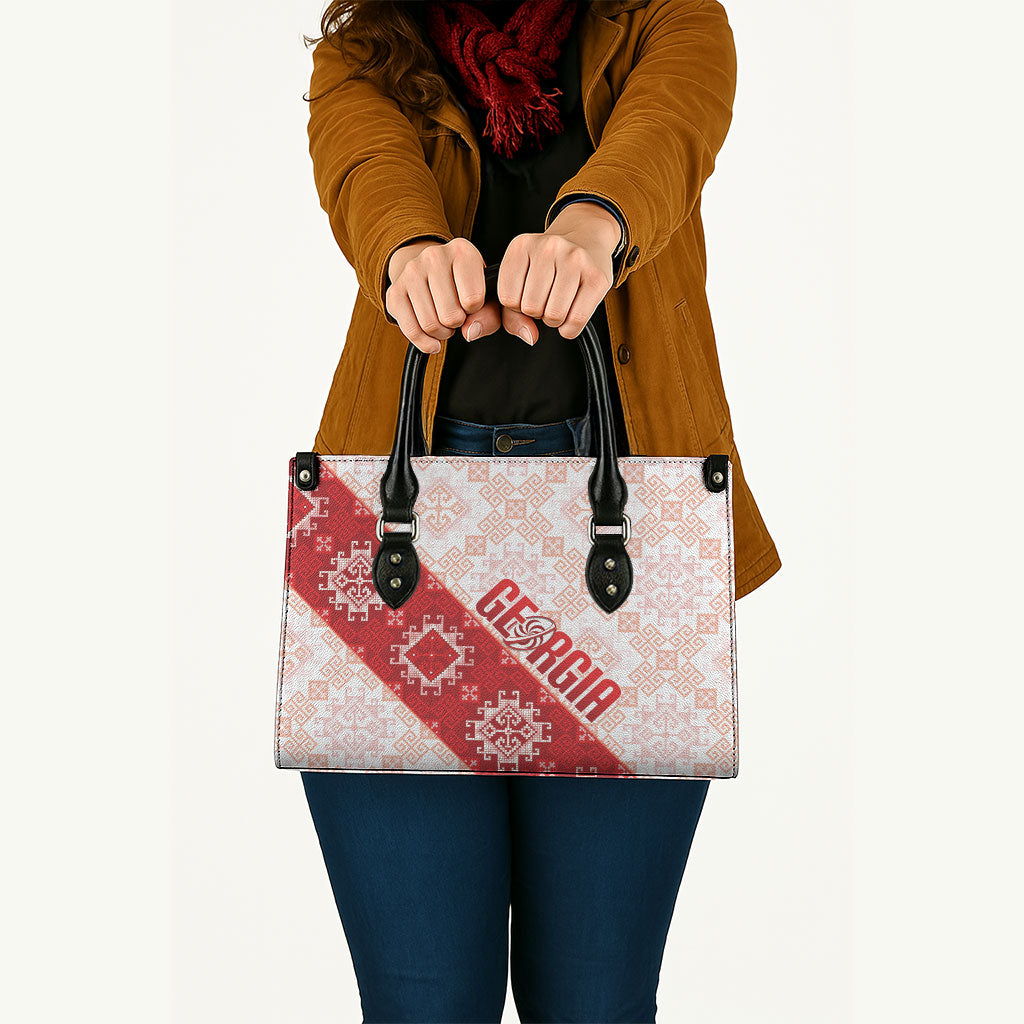 Georgia Rugby 2026 Leather Bag Georgian Folk Pattern