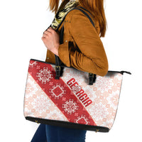 Georgia Rugby 2026 Leather Tote Bag Georgian Folk Pattern