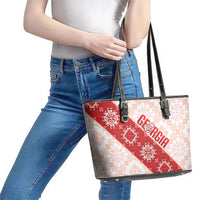 Georgia Rugby 2026 Leather Tote Bag Georgian Folk Pattern