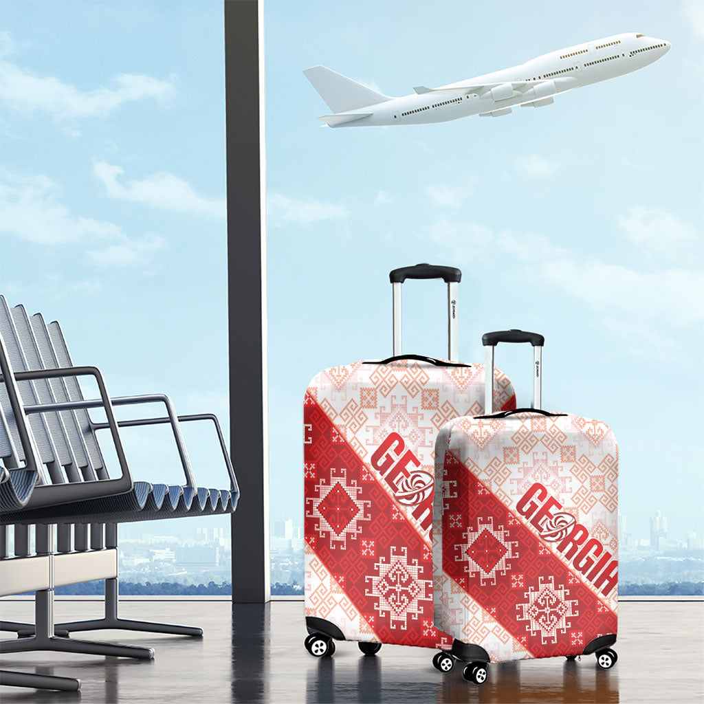 Georgia Rugby 2026 Luggage Cover Georgian Folk Pattern