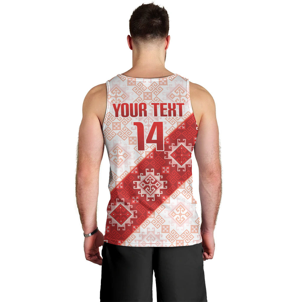 Custom Georgia Rugby 2026 Men Tank Top Georgian Folk Pattern