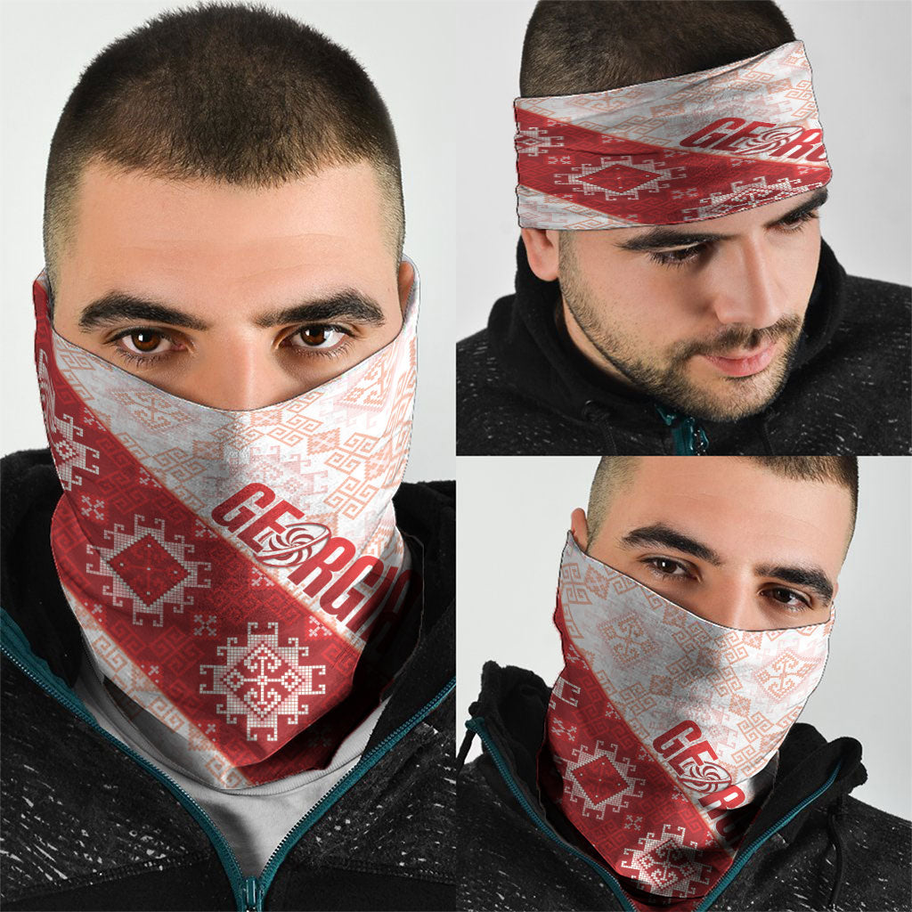 Georgia Rugby 2026 Neck Gaiter Georgian Folk Pattern