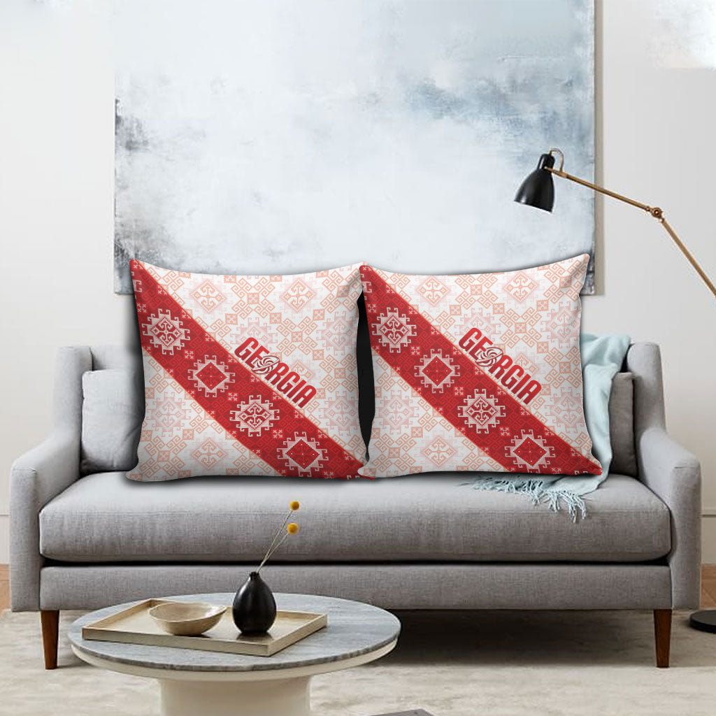 Georgia Rugby 2026 Pillow Cover Georgian Folk Pattern
