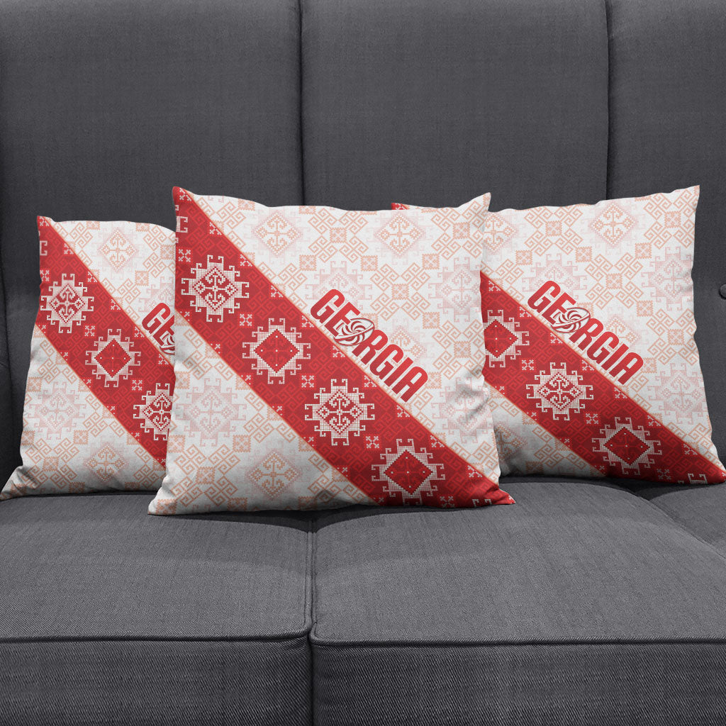 Georgia Rugby 2026 Pillow Cover Georgian Folk Pattern