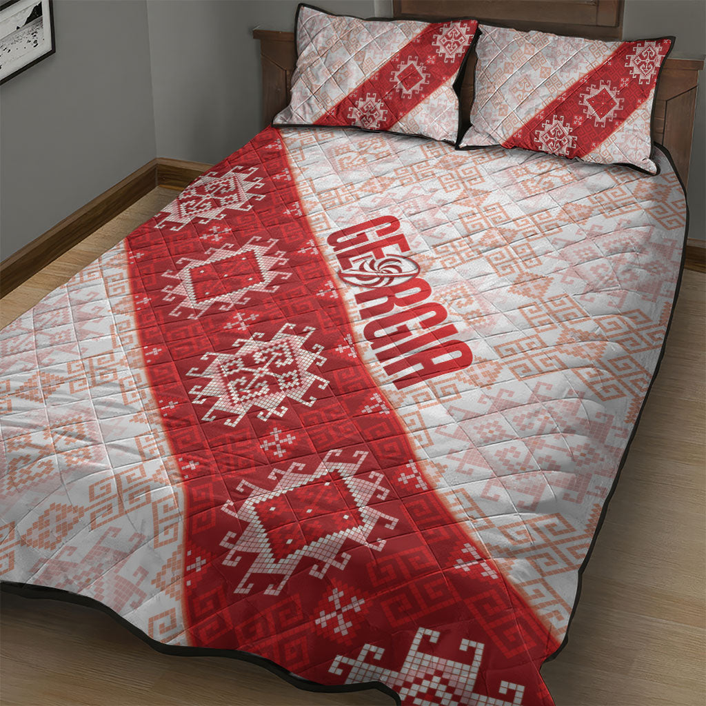 Georgia Rugby 2026 Quilt Bed Set Georgian Folk Pattern