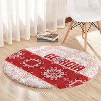 Georgia Rugby 2026 Round Carpet Georgian Folk Pattern