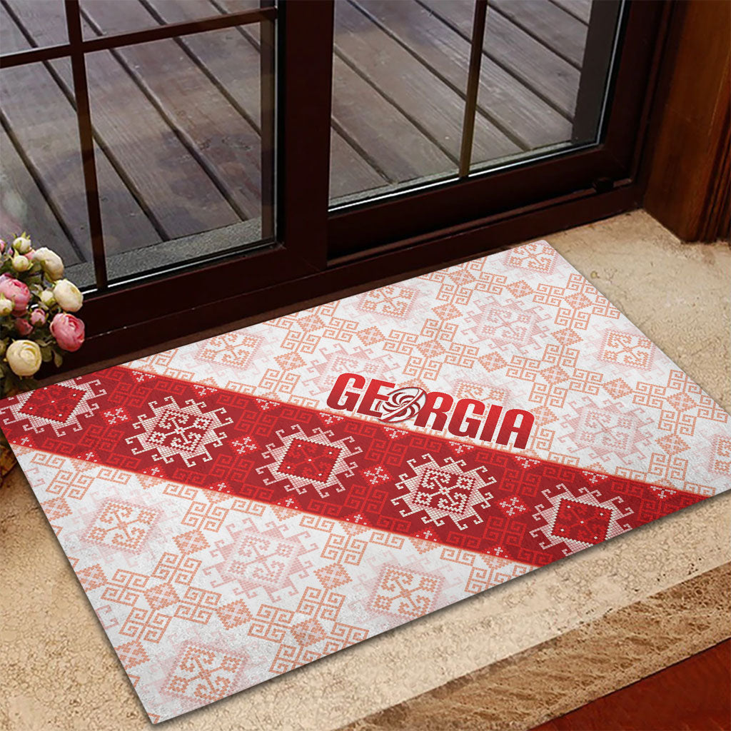 Georgia Rugby 2026 Rubber Doormat Georgian Folk Pattern