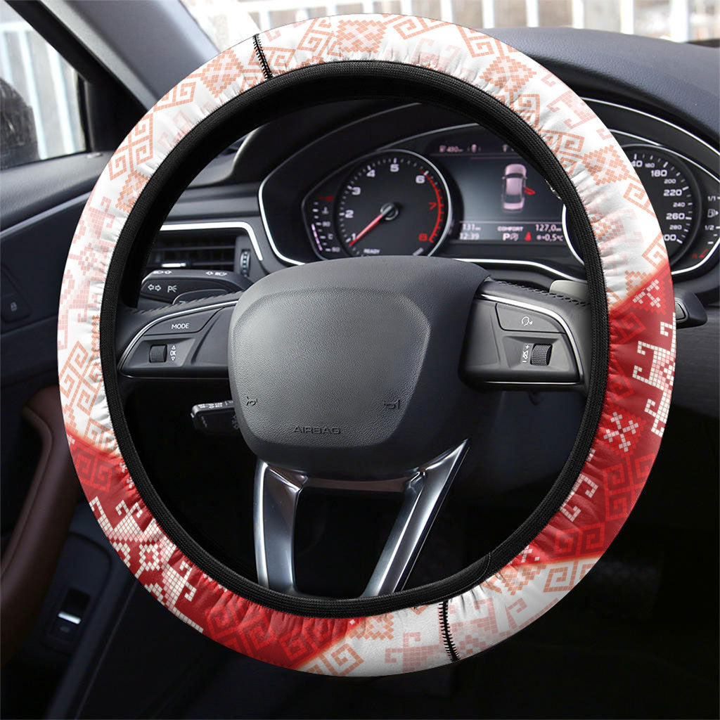 Georgia Rugby 2026 Steering Wheel Cover Georgian Folk Pattern