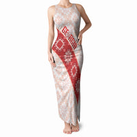 Custom Georgia Rugby 2026 Tank Maxi Dress Georgian Folk Pattern