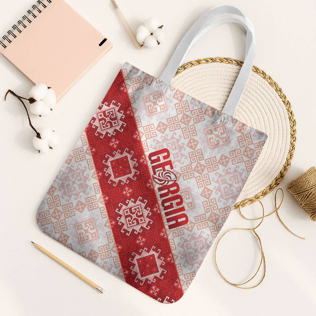 Georgia Rugby 2026 Tote Bag Georgian Folk Pattern