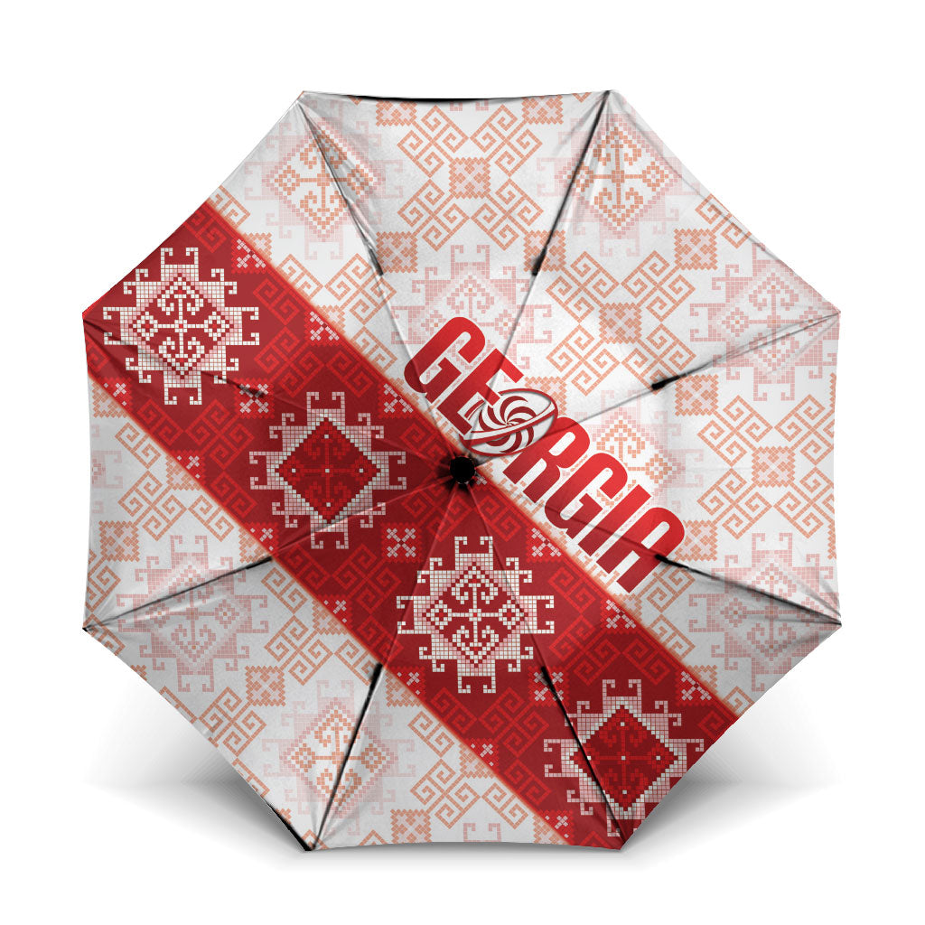 Georgia Rugby 2026 Umbrella Georgian Folk Pattern