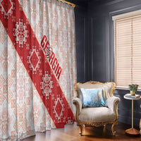 Georgia Rugby 2026 Window Curtain Georgian Folk Pattern