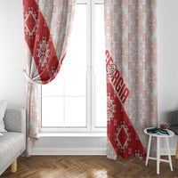 Georgia Rugby 2026 Window Curtain Georgian Folk Pattern