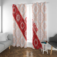 Georgia Rugby 2026 Window Curtain Georgian Folk Pattern